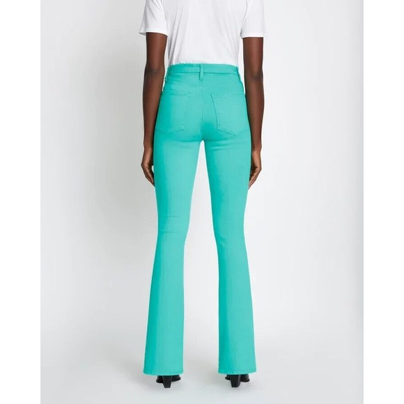 7 For All Mankind Size 26 Ultra High Rise Skinny Boot Jeans Atlantis Green Denim - Picture 4 of 13